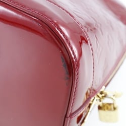 Louis Vuitton Alma GM Handbag M93596 Monogram Vernis Pomme d'Amour 2013 Red SN2133 Double Women's