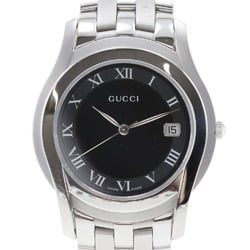 Gucci GUCCI Watch 5500M Stainless Steel Quartz Analog Display Black Dial Men's