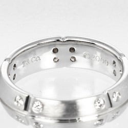 Tiffany & Co. Streamerica size 6.5 ring, K18WG white gold, diamond, approx. 5g