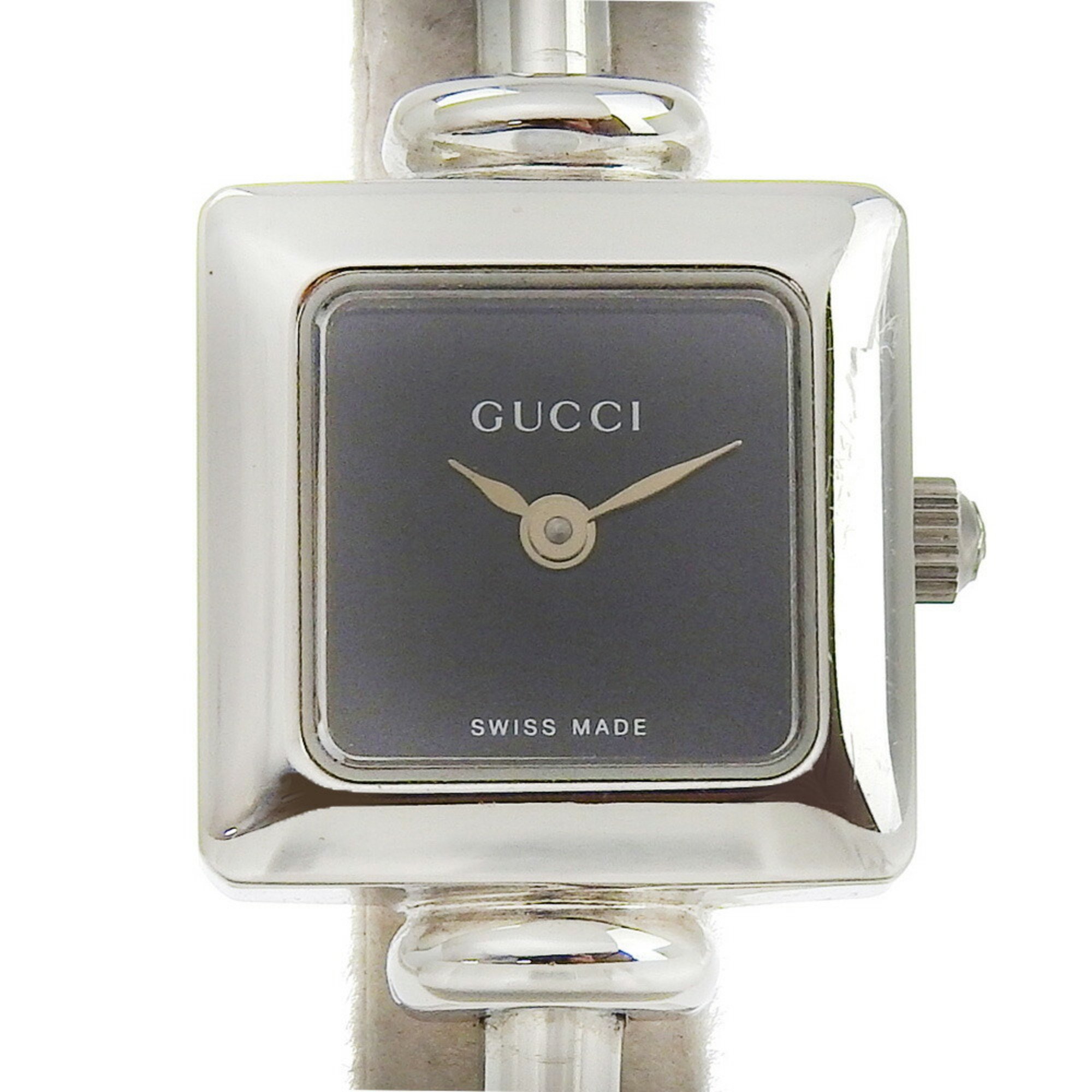 Gucci GUCCI Watch 1900L Stainless Steel Quartz Analog Display Black Dial Women's