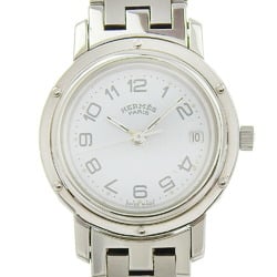 Hermes HERMES Clipper Watch CL3.210 Stainless Steel Quartz Analog Display White Dial Ladies