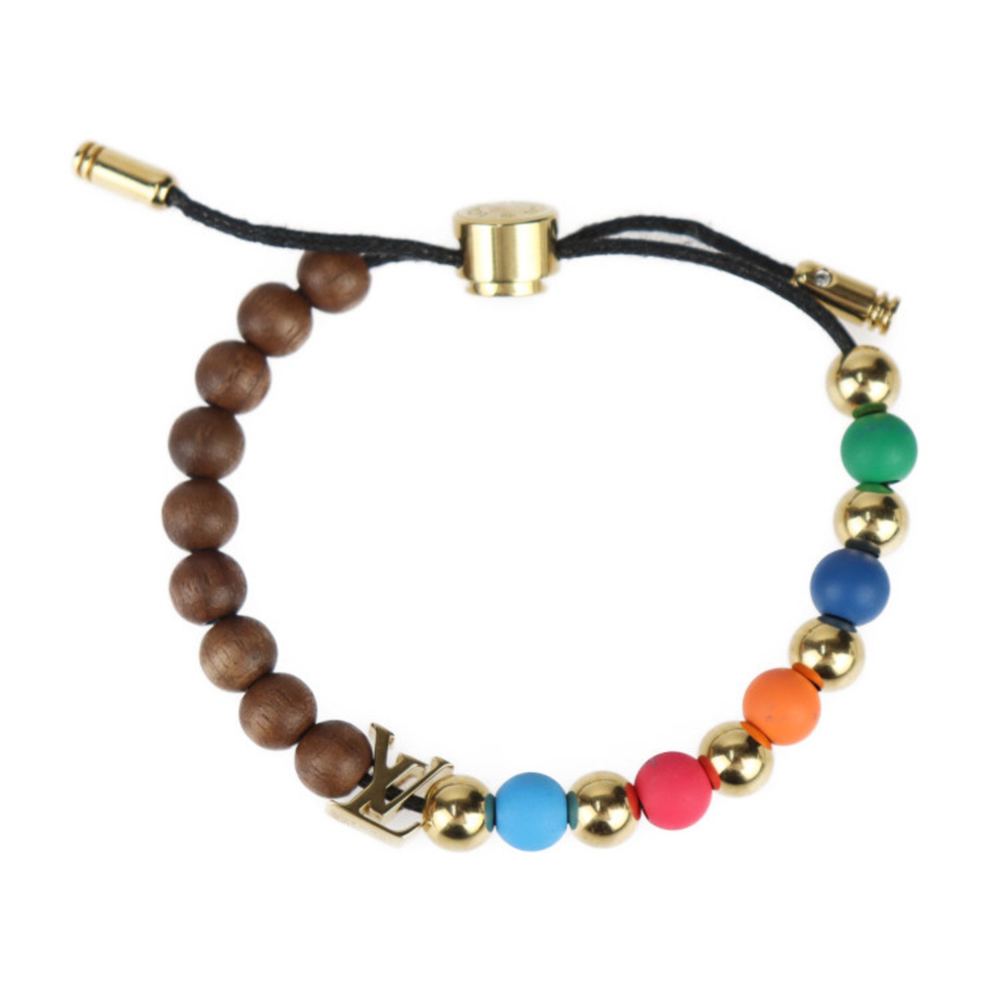 LOUIS VUITTON Louis Vuitton LV Surfing Beads Bracelet M1602A Wood Resin Multicolor Slide-type