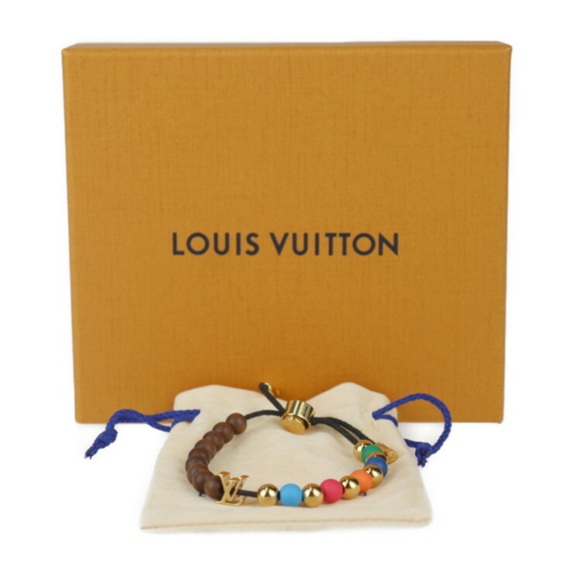 LOUIS VUITTON Louis Vuitton LV Surfing Beads Bracelet M1602A Wood Resin Multicolor Slide-type