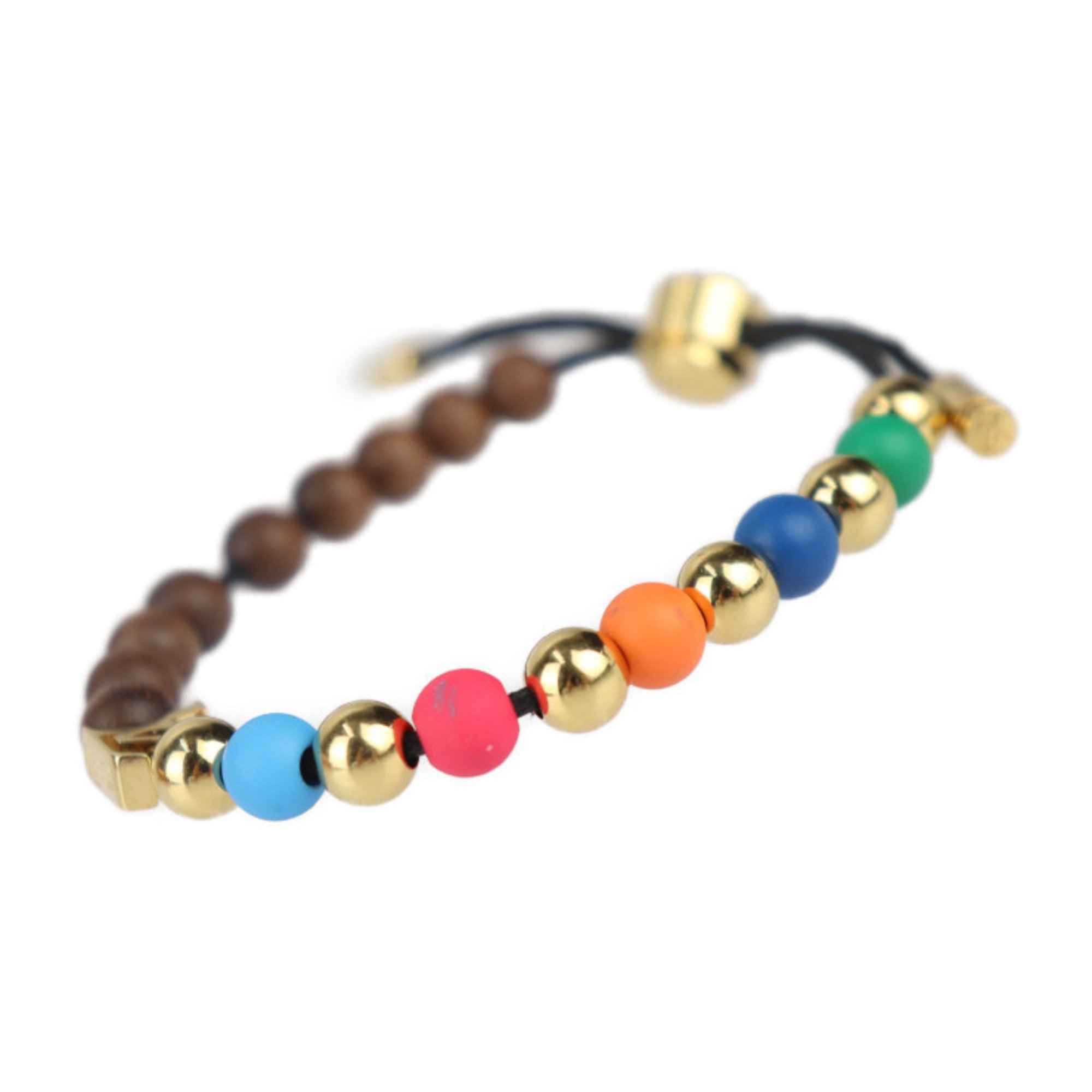 LOUIS VUITTON Louis Vuitton LV Surfing Beads Bracelet M1602A Wood Resin Multicolor Slide-type