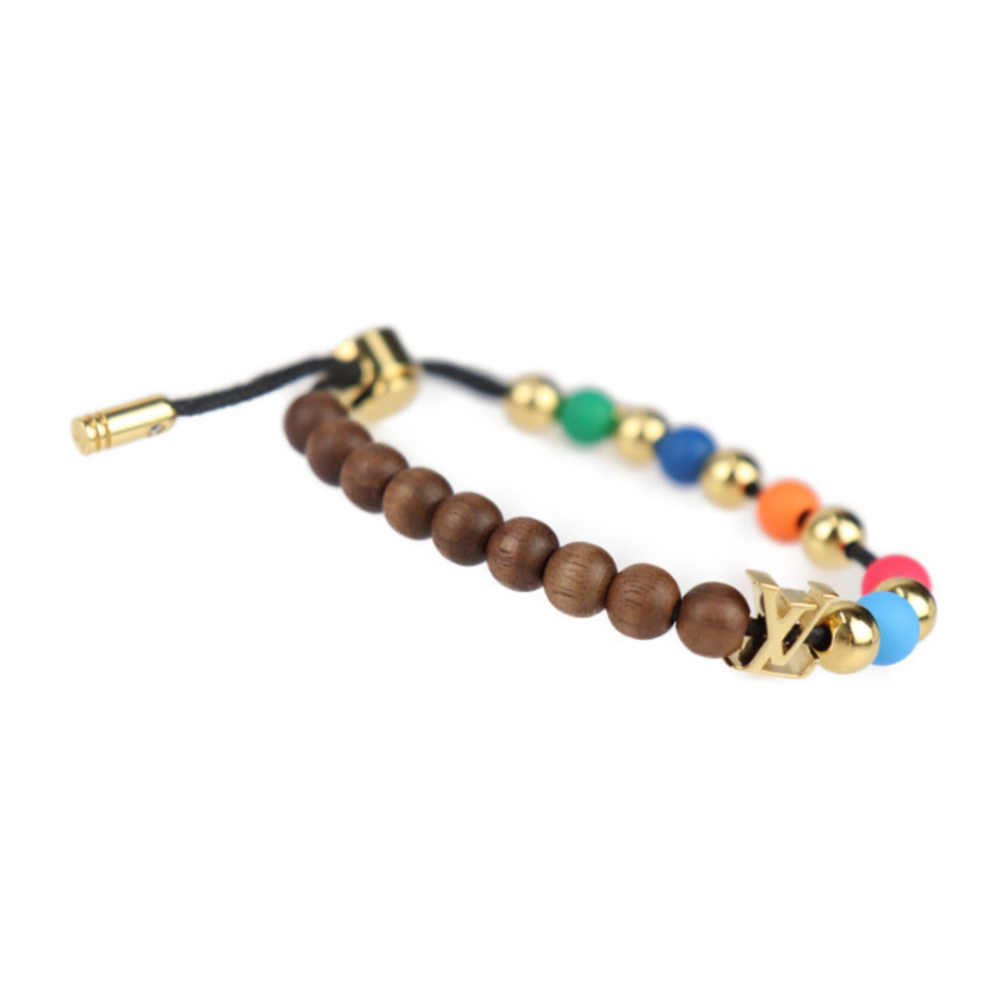 LOUIS VUITTON Louis Vuitton LV Surfing Beads Bracelet M1602A Wood Resin Multicolor Slide-type