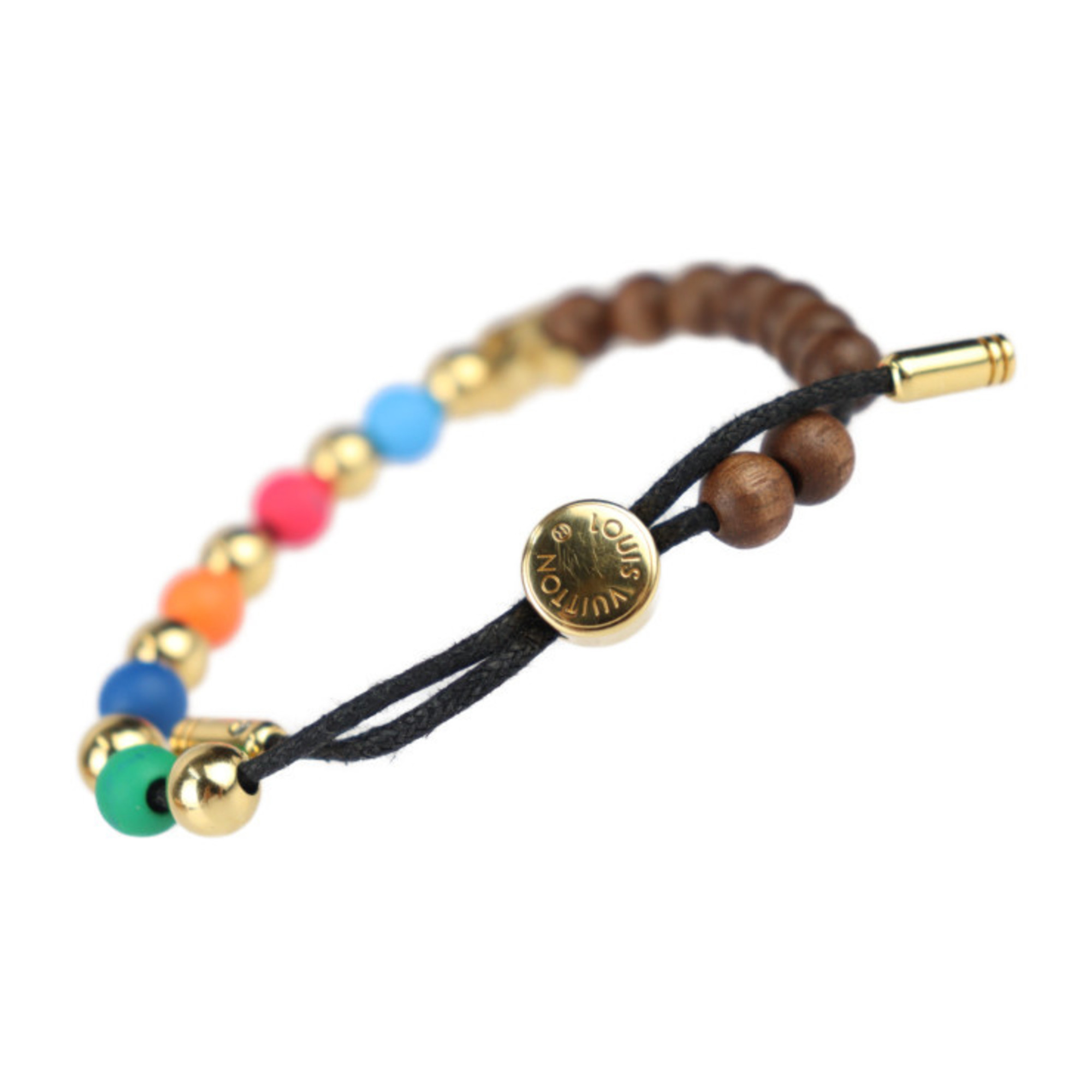 LOUIS VUITTON Louis Vuitton LV Surfing Beads Bracelet M1602A Wood Resin Multicolor Slide-type