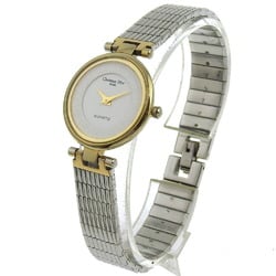 Christian Dior Watch 4715032 Stainless Steel x Gold Plated Quartz Analog Display White Dial Women's