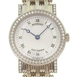 Breguet Classic Watch cal.503 Diamond Bezel 8561 K18 White Gold x Manual Winding Silver Dial Ladies