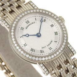 Breguet Classic Watch cal.503 Diamond Bezel 8561 K18 White Gold x Manual Winding Silver Dial Ladies