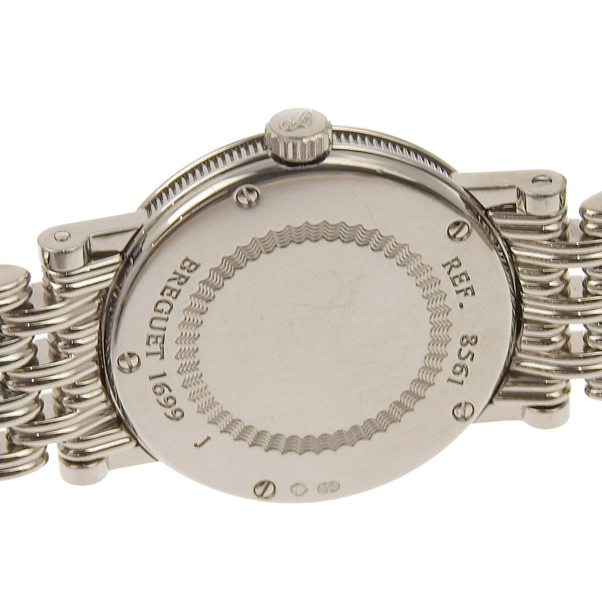 Breguet Classic Watch cal.503 Diamond Bezel 8561 K18 White Gold x Manual Winding Silver Dial Ladies