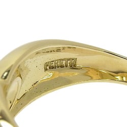 Tiffany & Co. Heart Ring Size 8.5 Elsa Peretti K18 Yellow Gold Approx. 2.8g Open Women's