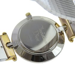 Christian Dior Watch 3026 Stainless Steel x Gold Plated Quartz Analog Display Black Dial Women's