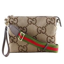 Gucci Shoulder Bag 699130 x Jumbo GG Canvas Beige 2way A5 Messenger Unisex