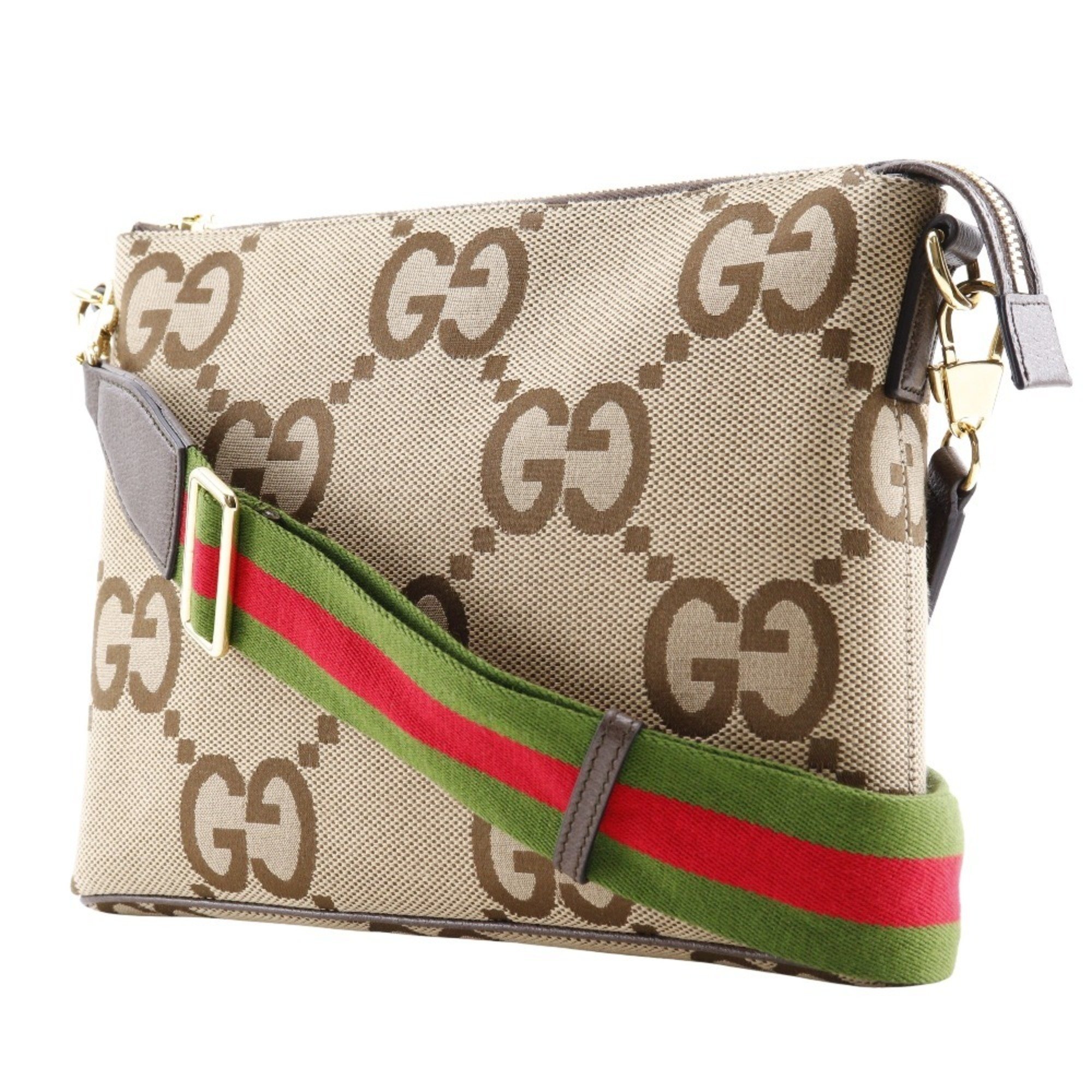 Gucci Shoulder Bag 699130 x Jumbo GG Canvas Beige 2way A5 Messenger Unisex