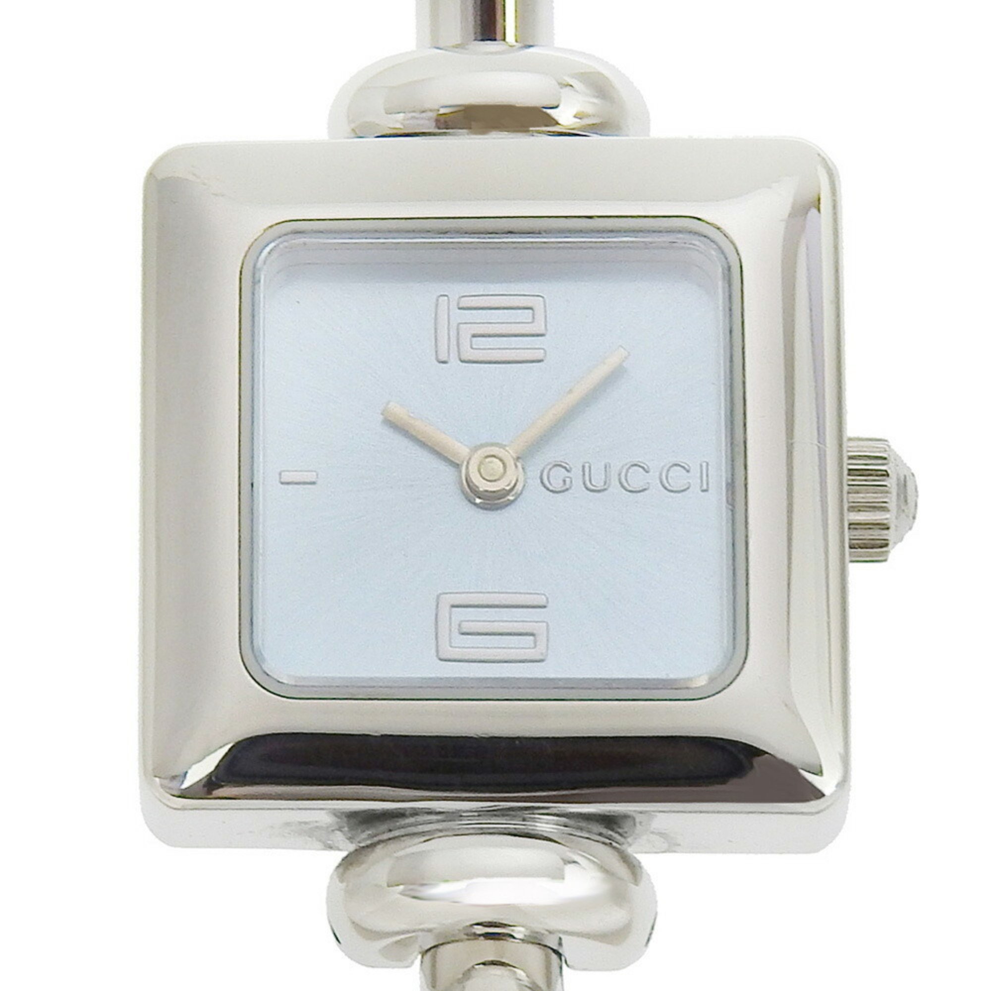 Gucci GUCCI Watch 1900L Stainless Steel Quartz Analog Display Blue Dial Women's