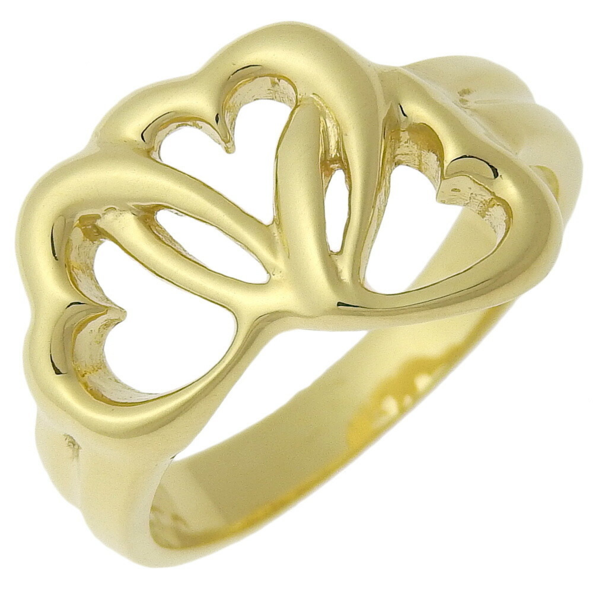 Tiffany & Co. Triple Heart Ring, size 9, K18 yellow gold, heart, approx. 4.5g, ladies