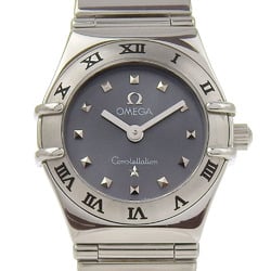 OMEGA Constellation Watch My Choice 1561.51 Stainless Steel 1998 Quartz Analog Display Grey Dial Ladies