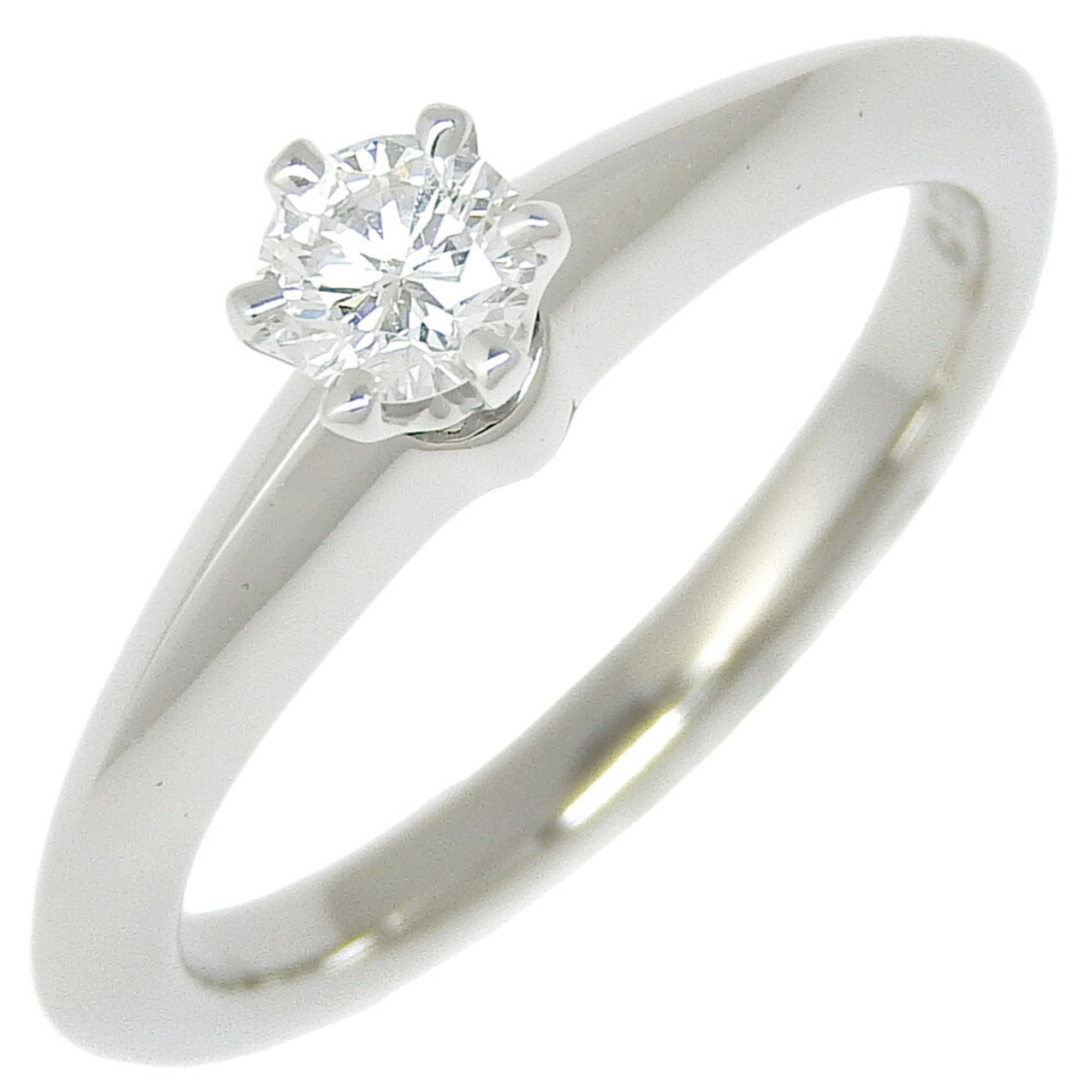 Tiffany & Co. Solitaire size 6.5 ring, Pt950 platinum x diamond, approx. 4g, Solitaire, women's