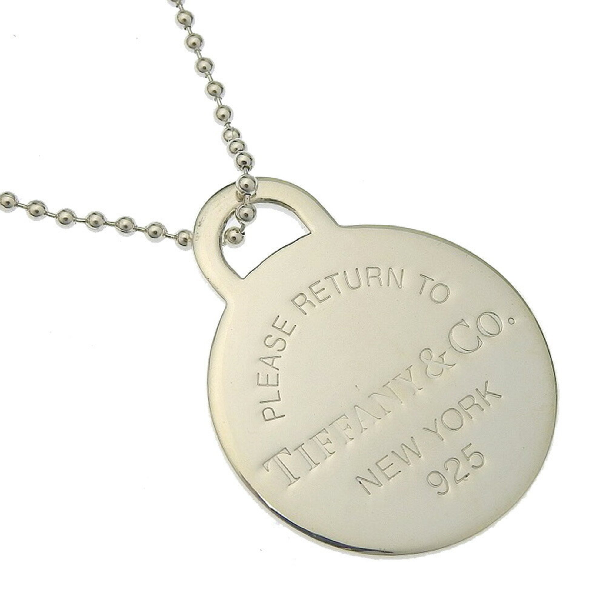 Tiffany & Co. Return to Necklace Round Tag Silver 925 Approx. 18.7g TIFFANY Women's