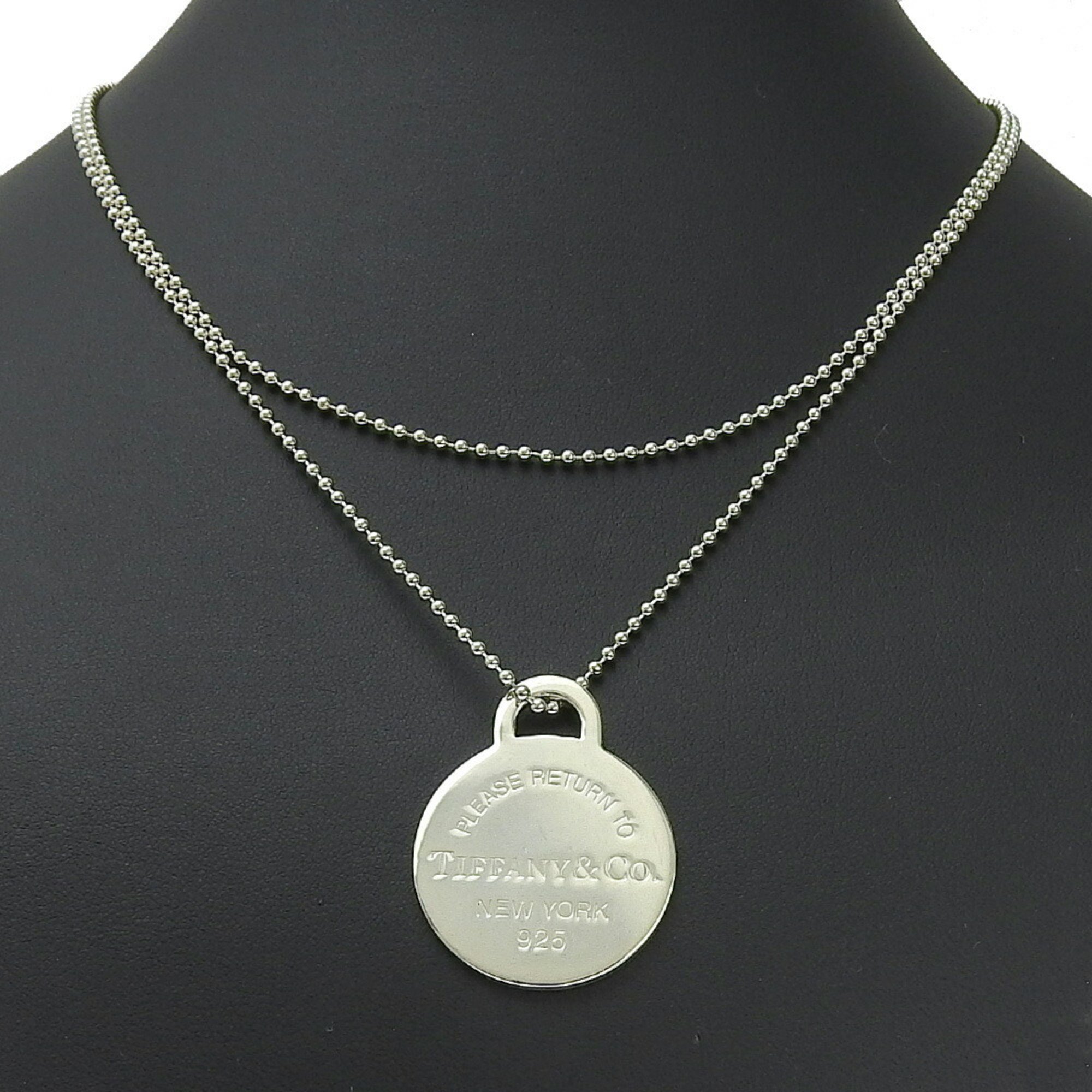 Tiffany & Co. Return to Necklace Round Tag Silver 925 Approx. 18.7g TIFFANY Women's