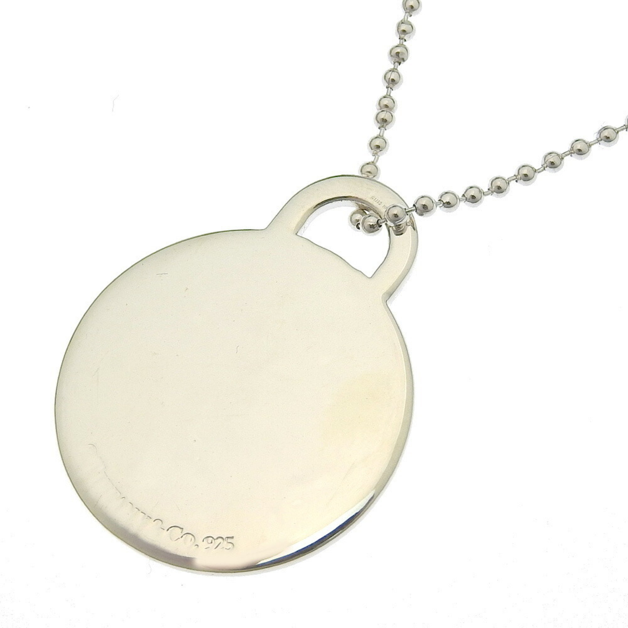 Tiffany & Co. Return to Necklace Round Tag Silver 925 Approx. 18.7g TIFFANY Women's