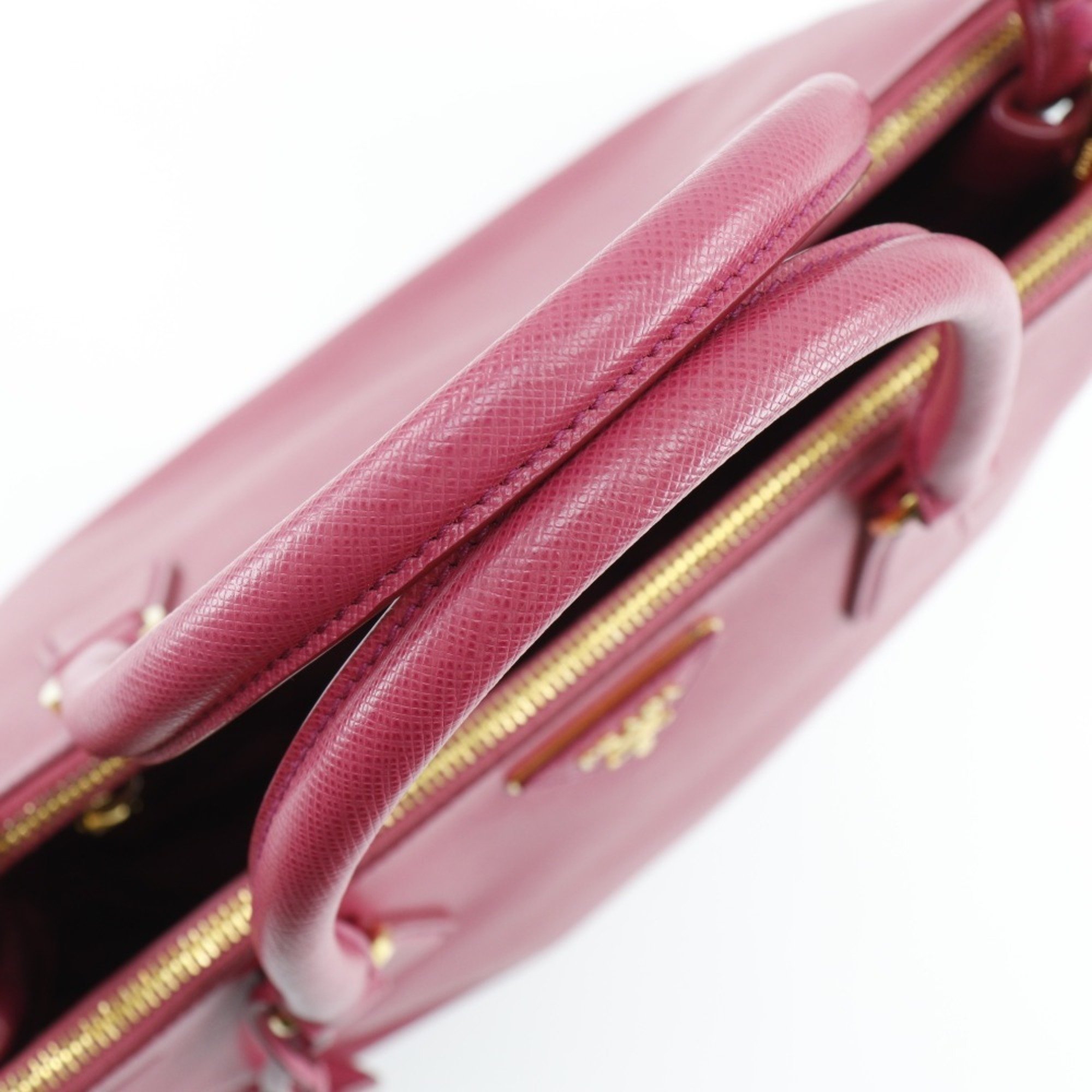 PRADA Galleria Large Shoulder Bag 1BA274 Saffiano Pink 2way A5 for Women