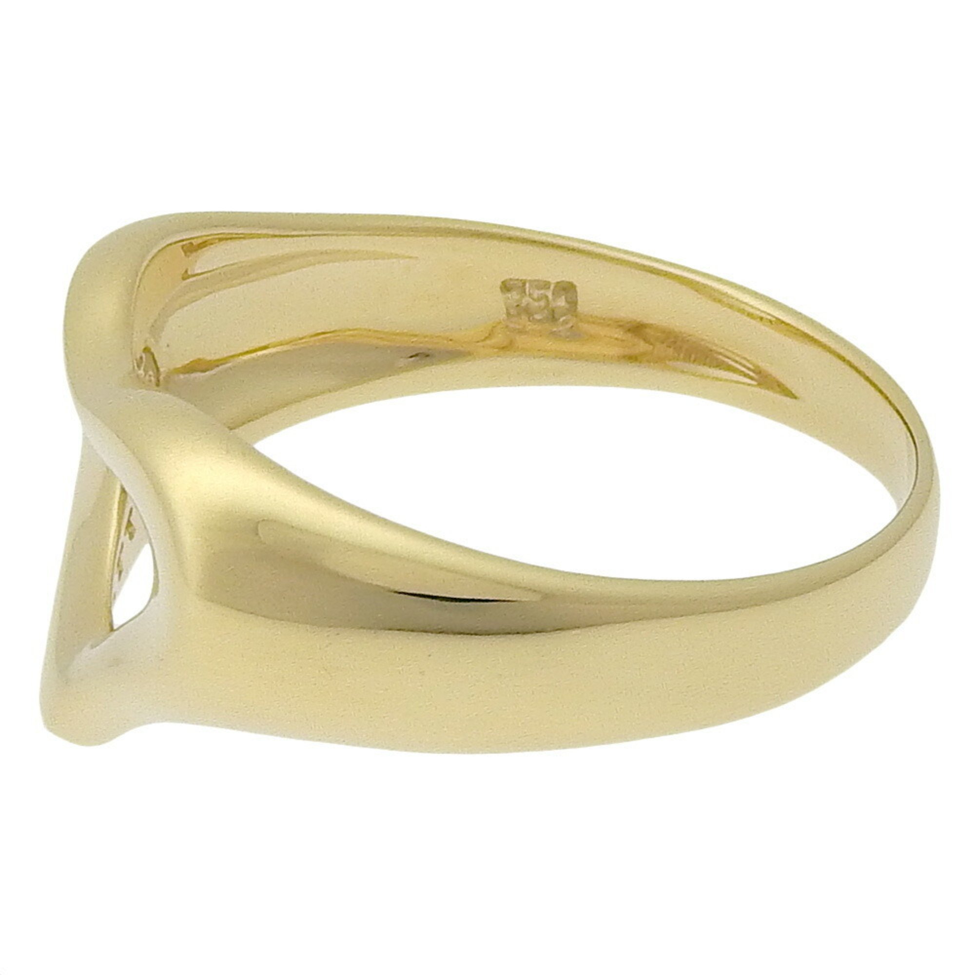 Tiffany & Co. Heart Ring Size 6.5 Elsa Peretti K18 Yellow Gold Approx. 2.9g Open Women's