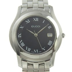 Gucci G-Class Watch 5500M Stainless Steel Quartz Analog Display Black Dial G Class Men's