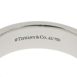 Tiffany & Co. T Narrow 18.5 Ring, Two, K18 White Gold, Approx. 10.6g, Narrow, Men's