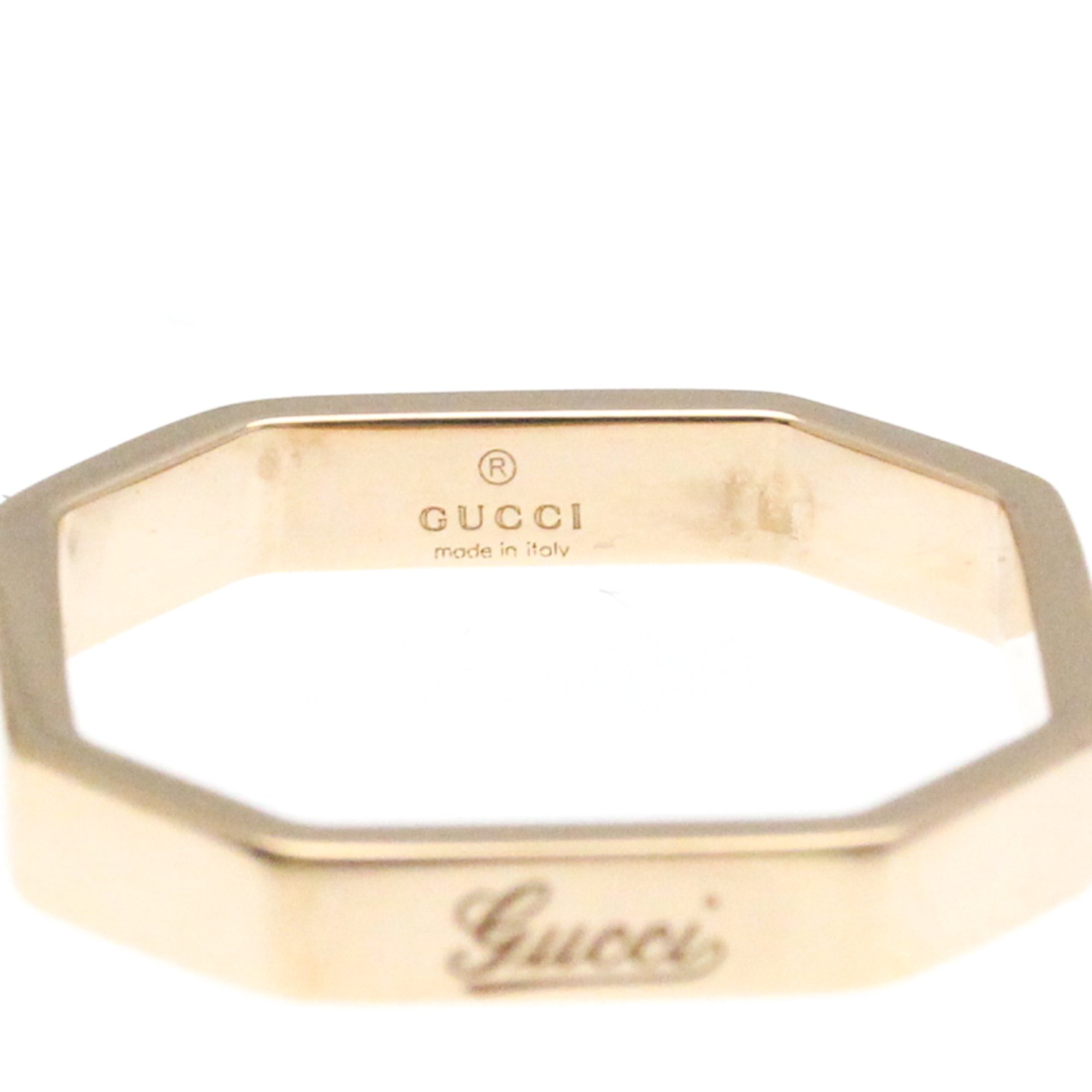 Gucci Octagonal Ring Pink Gold (18K) Fashion Band Ring Pink Gold