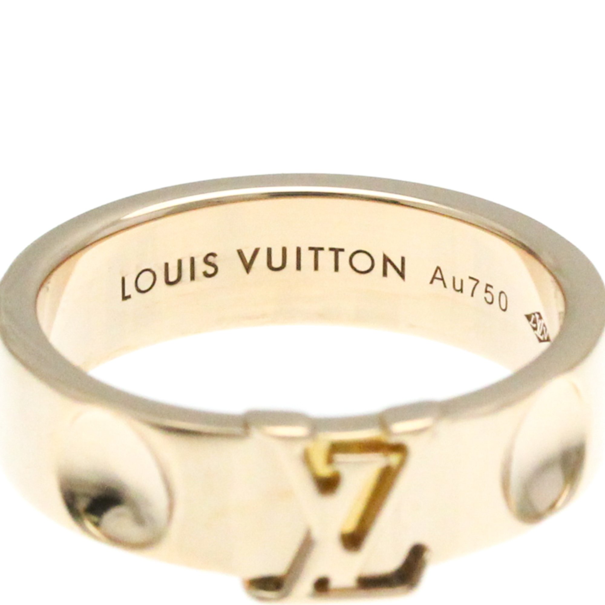 Louis Vuitton Berg Empreinte Q9K98D Pink Gold (18K) Fashion Band Ring Pink Gold