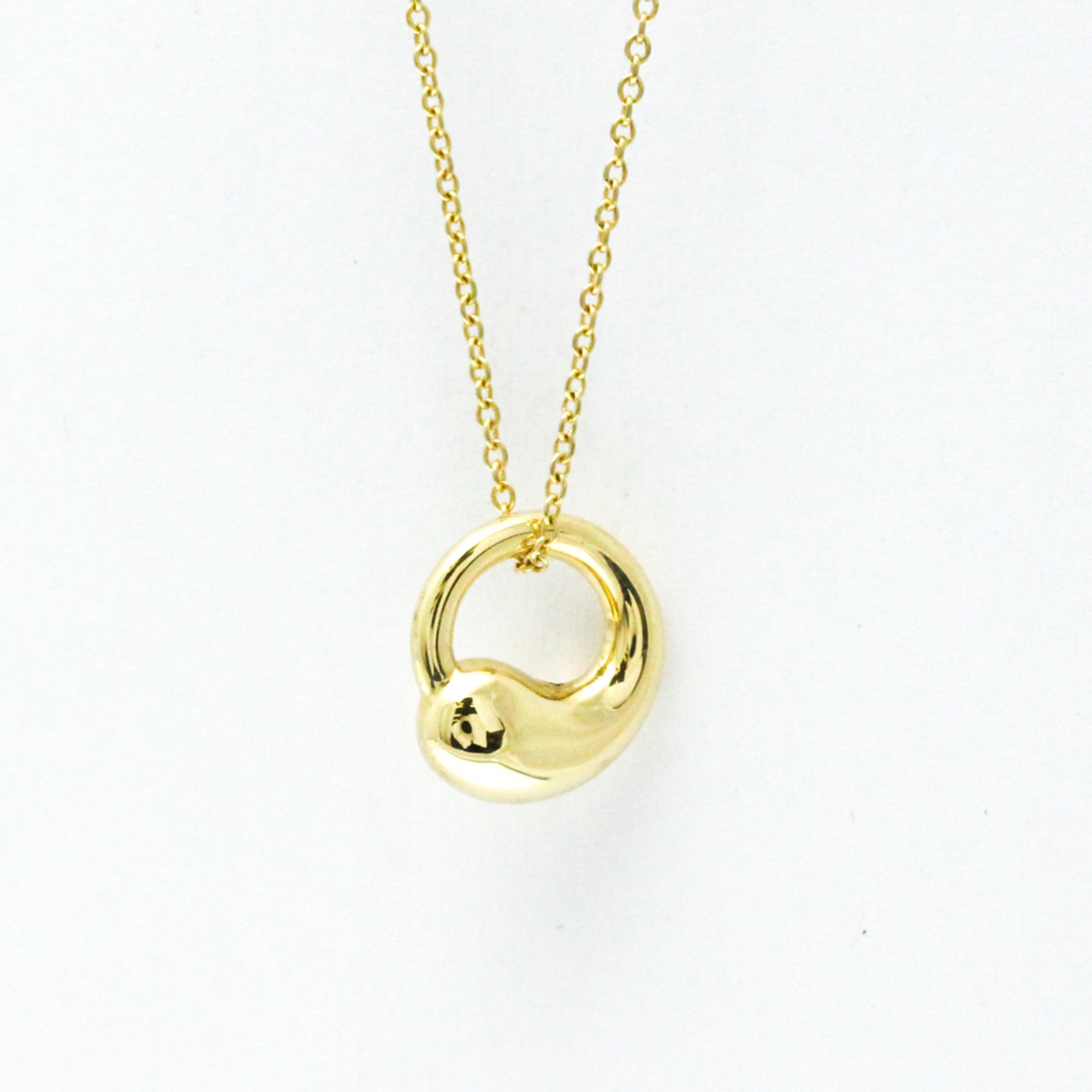 Tiffany Eternal Circle Yellow Gold (18K) Men,Women Fashion Pendant Necklace (Gold)