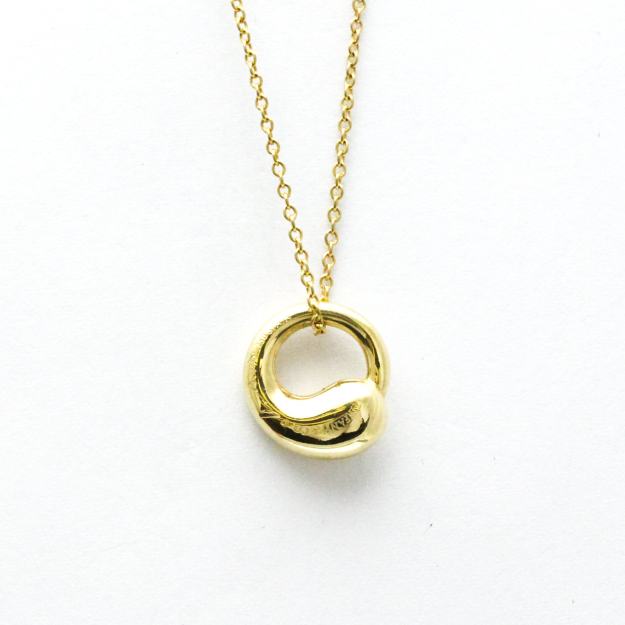 Tiffany Eternal Circle Yellow Gold (18K) Men,Women Fashion Pendant Necklace (Gold)