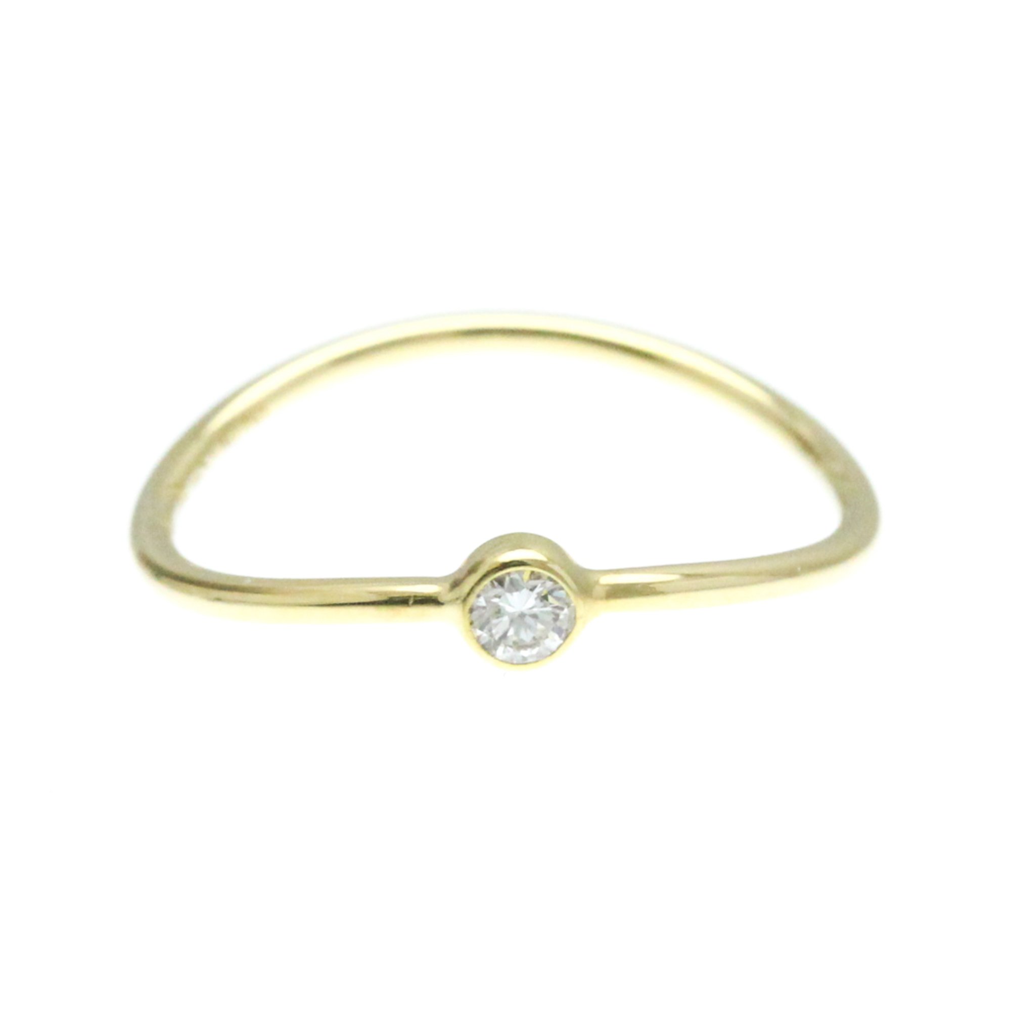 Tiffany Wave Ring Single Row Yellow Gold (18K) Fashion Diamond Band Ring Gold