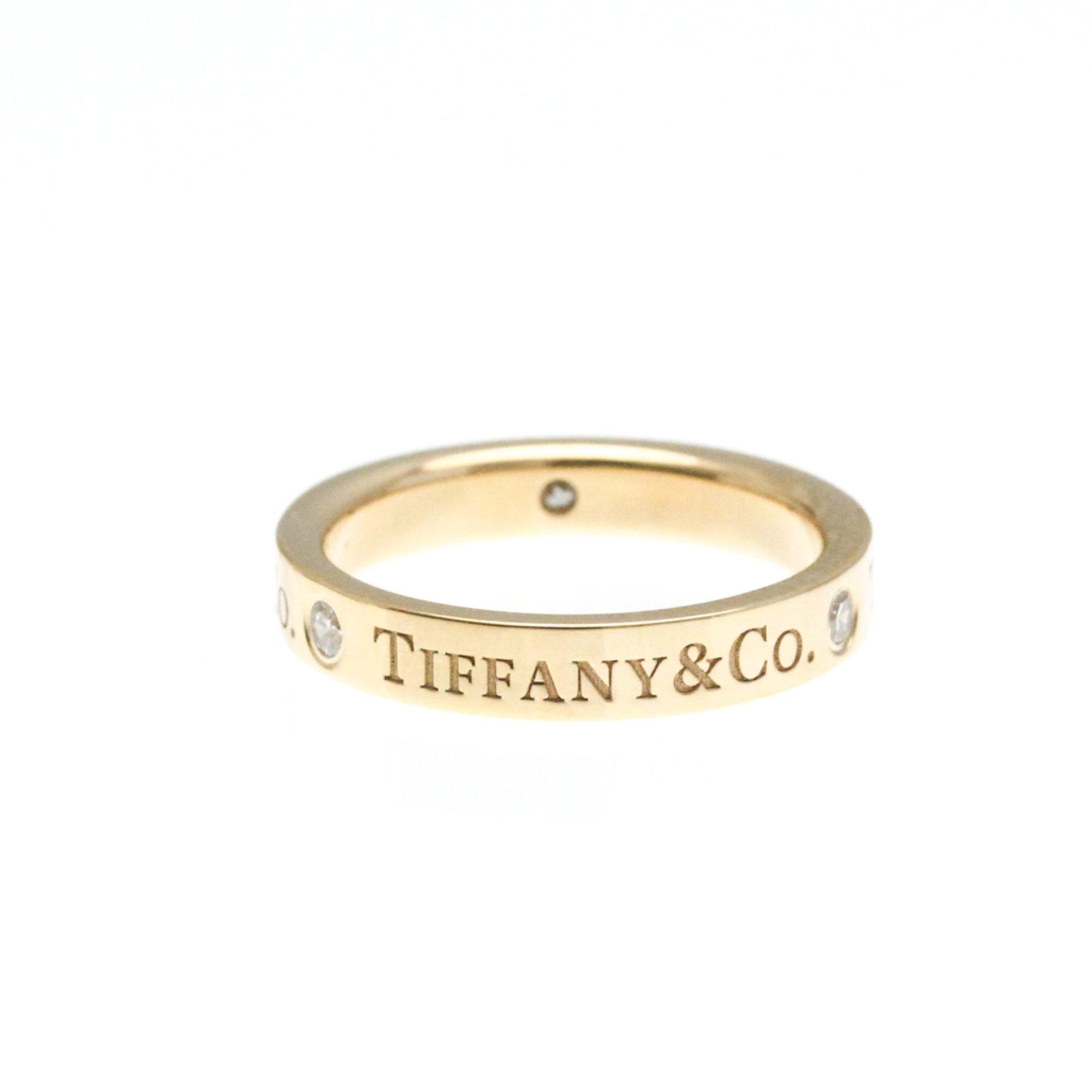 Tiffany Flat Band Ring Pink Gold (18K) Fashion Diamond Band Ring Pink Gold