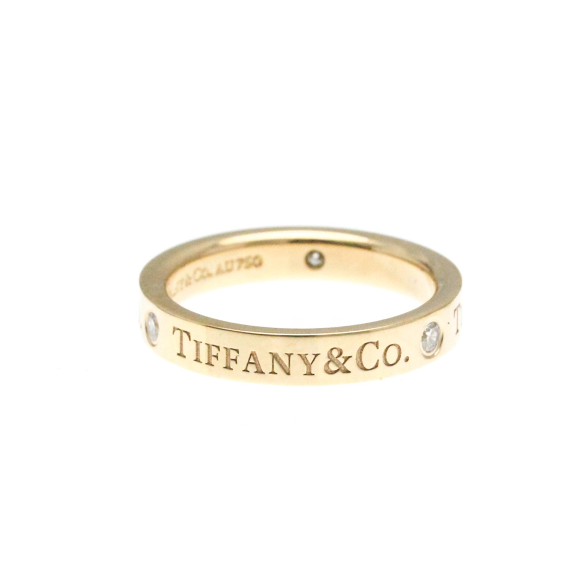 Tiffany Flat Band Ring Pink Gold (18K) Fashion Diamond Band Ring Pink Gold