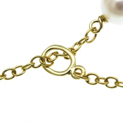 Tiffany By The Yard 7P Pearl Necklace Yellow Gold (18K) Pearl Men,Women Fashion Pendant Necklace (Gold)