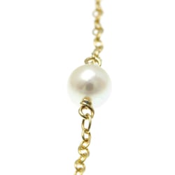 Tiffany By The Yard 7P Pearl Necklace Yellow Gold (18K) Pearl Men,Women Fashion Pendant Necklace (Gold)