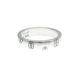 Cartier Happy Birthday White Gold (18K) Fashion No Stone Band Ring Silver