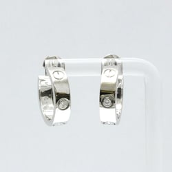 Cartier Love Diamond Earrings Diamond White Gold (18K) Half Hoop Earrings Silver