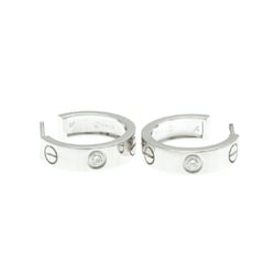 Cartier Love Diamond Earrings Diamond White Gold (18K) Half Hoop Earrings Silver