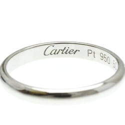 Cartier 1895 Wedding Ring Platinum Fashion No Stone Band Ring Silver