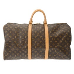 LOUIS VUITTON Louis Vuitton Monogram Keepall 55 Brown M41424 Unisex Canvas Boston Bag