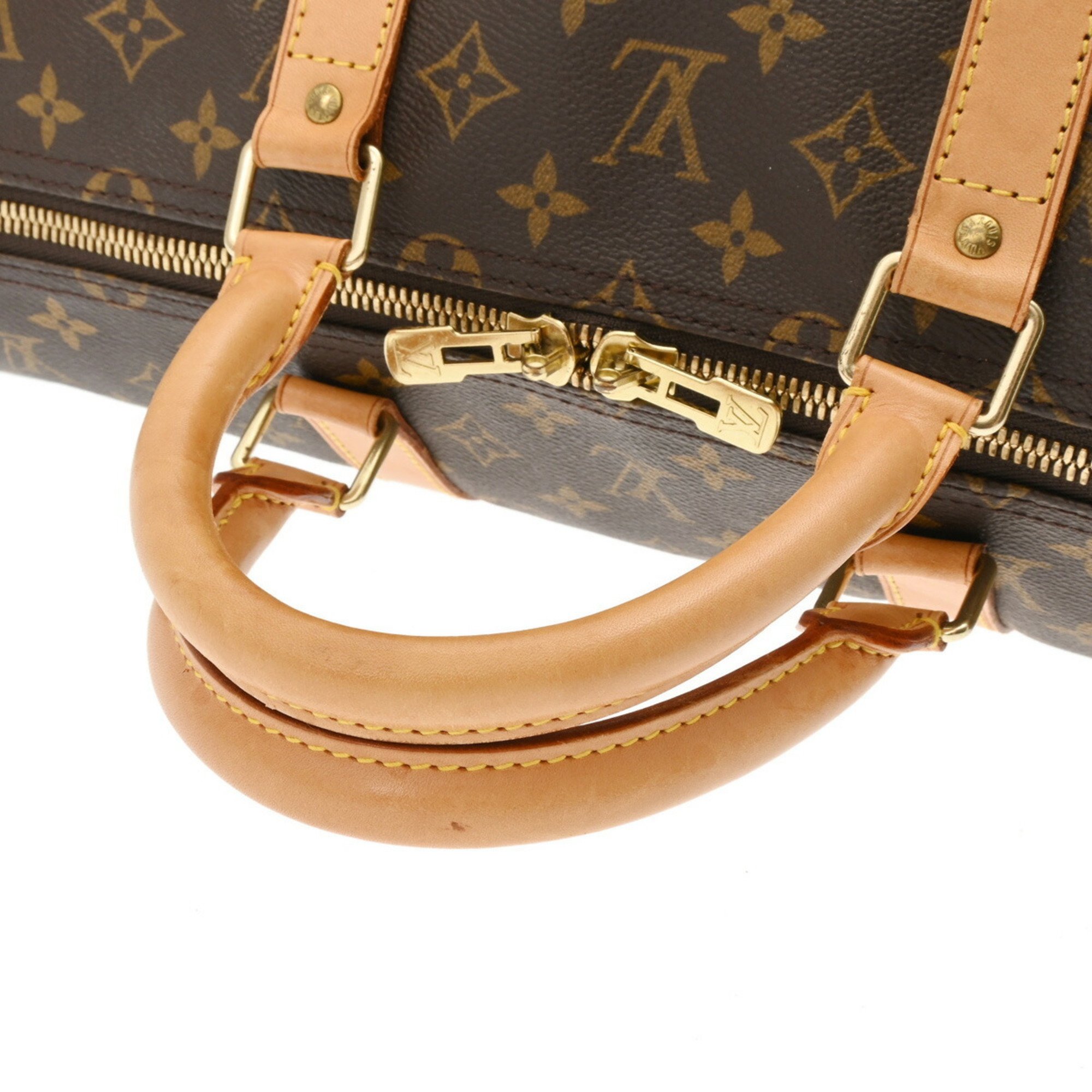 LOUIS VUITTON Louis Vuitton Monogram Keepall 55 Brown M41424 Unisex Canvas Boston Bag