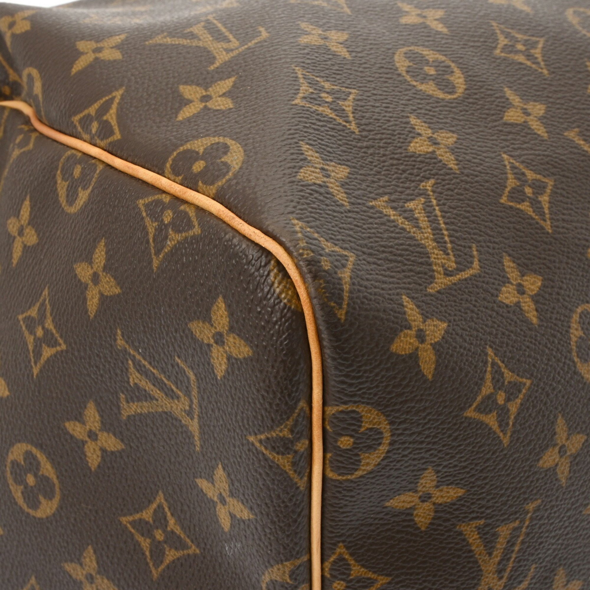 LOUIS VUITTON Louis Vuitton Monogram Keepall 55 Brown M41424 Unisex Canvas Boston Bag