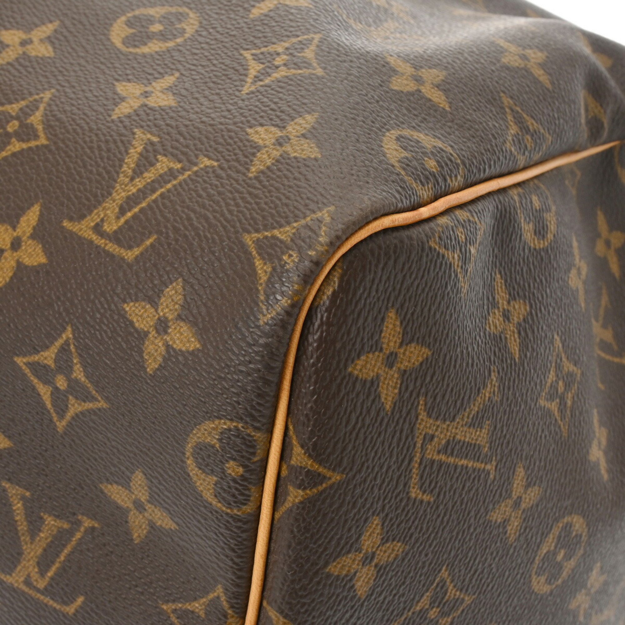 LOUIS VUITTON Louis Vuitton Monogram Keepall 55 Brown M41424 Unisex Canvas Boston Bag