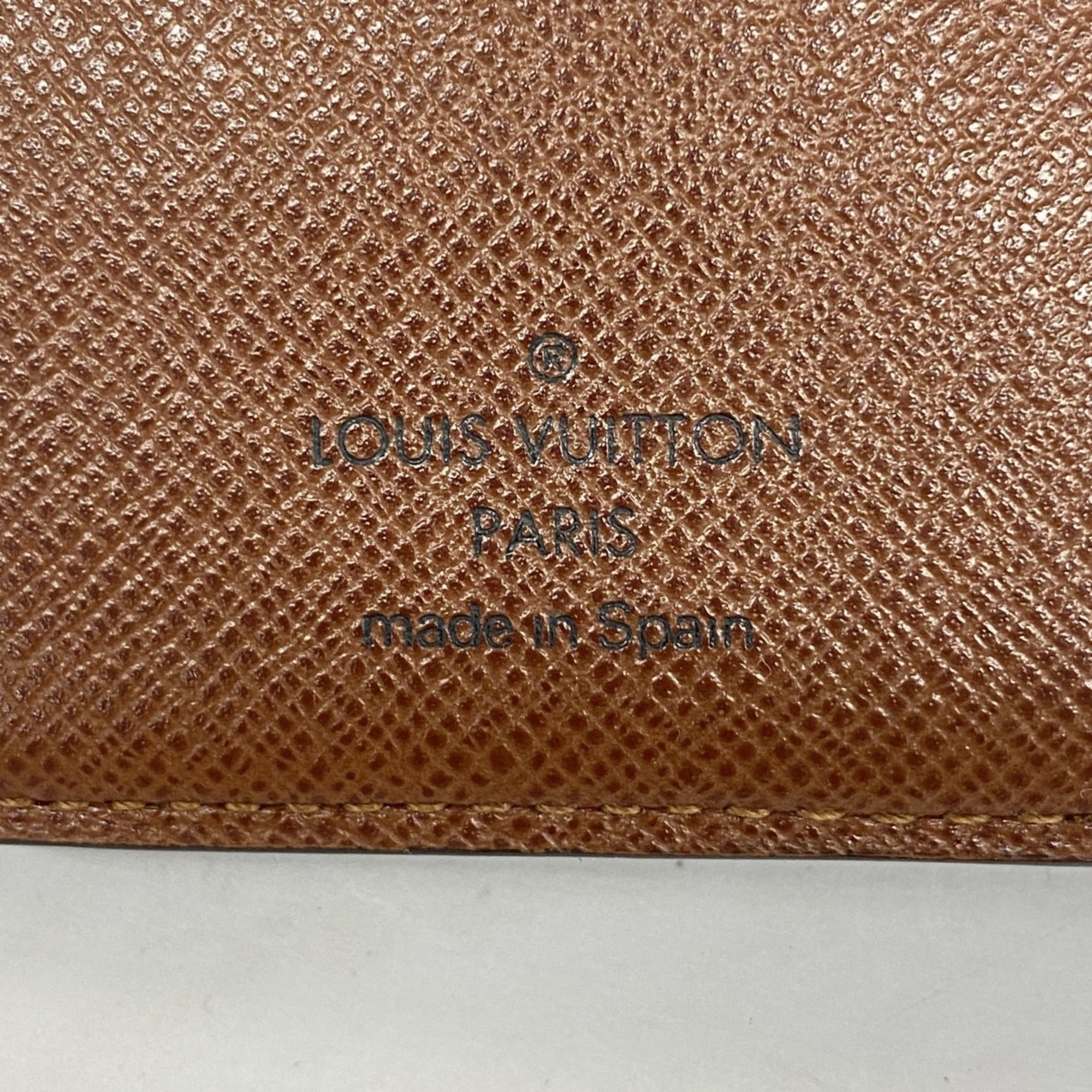 Louis Vuitton Wallet Monogram Porte Monnaie Biennois M61663 Brown Ladies