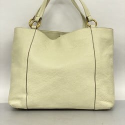 Gucci Tote Bag Interlocking G 309528 Leather White Women's