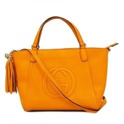 Gucci handbag Soho 369176 leather orange ladies