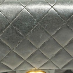 Chanel Shoulder Bag Matelasse Lambskin Black Women's